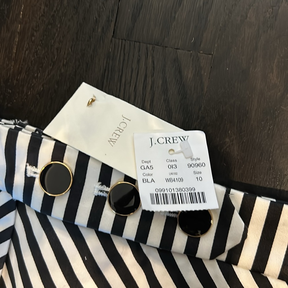 J.Crew Black and White Striped Mini Skirt - Picture 4 of 4